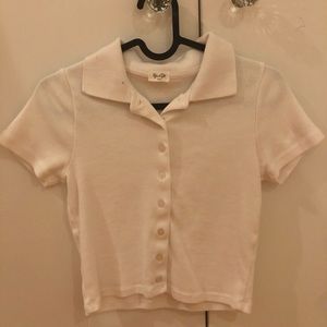 BRANDY white button up top